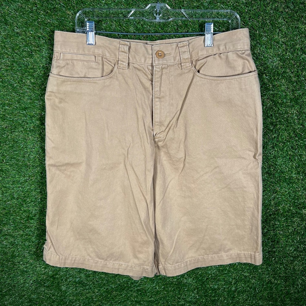 The North Face Mens Chino Shorts Tan‎ Khaki Cotton Twill Size 34 outdoor